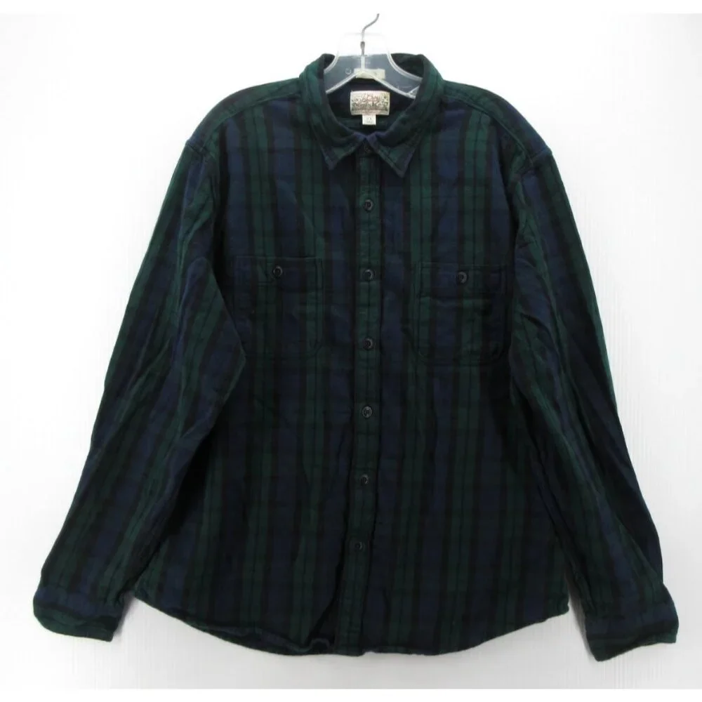 J Crew Shirt XL Midweight Flannel Double Brushed Classic Tartan Plaid - Picture 1 of 11